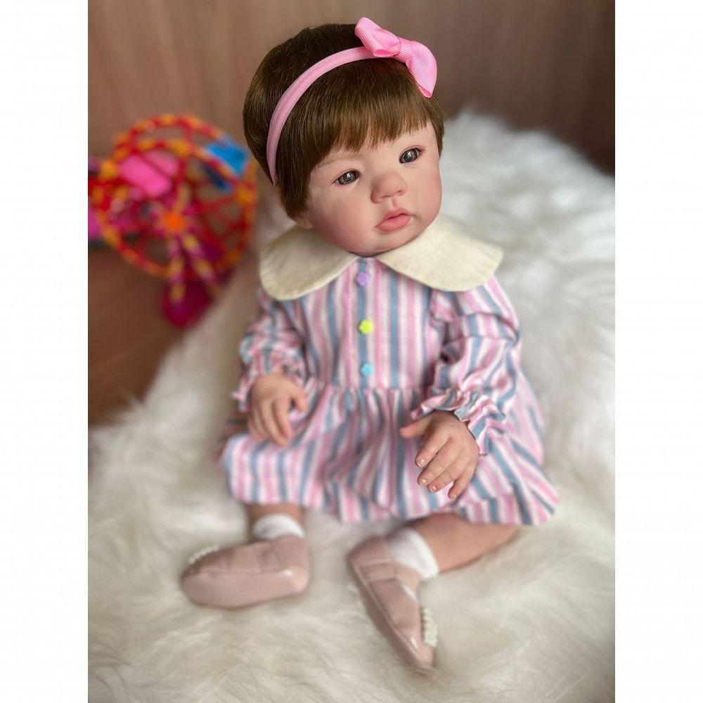 Bebê Reborn Elisa - Kit Completo Corpo Do Bebê Tecido - 7