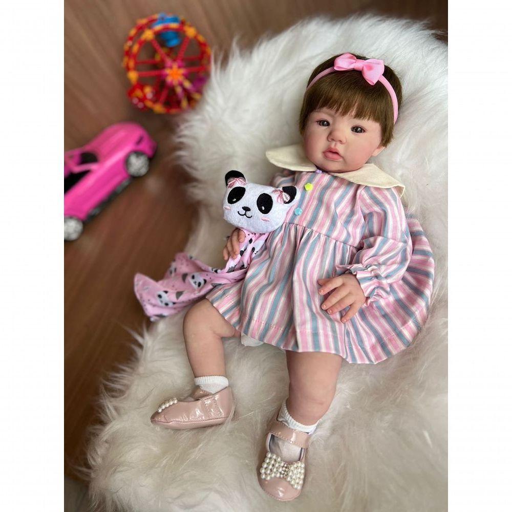 Bebê Reborn Elisa - Kit Completo Corpo Do Bebê Tecido - 10