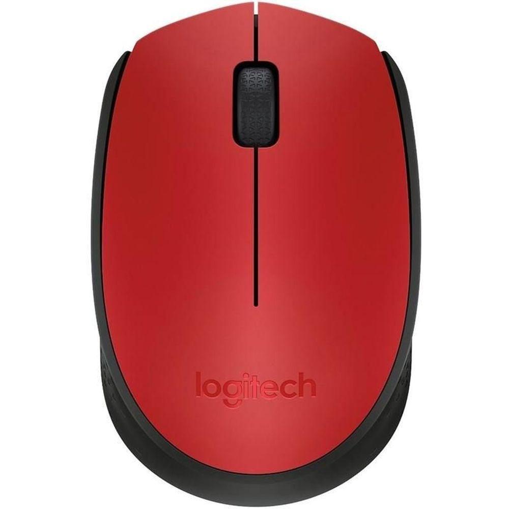 Mouse Sem Fio Logitech M170 Vermelho - 1