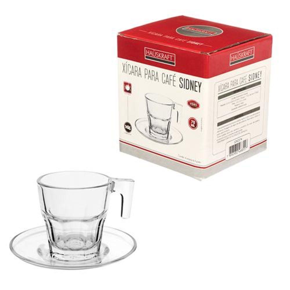 Jogo 4 Xícaras De Café Com Pires Sidney 70 Ml Hauskraft - 2