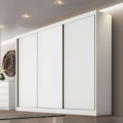 Guarda Roupa Dublin 3 Portas 6 Gavetas Clic Móveis Branco
