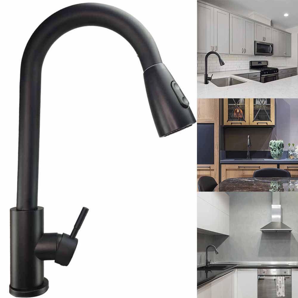 Torneira Gourmet Pull Down Monocomando Cozinha Agua Quente Fria Flexivel Mesa Bancada Cuba Lava Louça Limpeza Resistente - 1