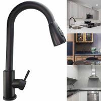 Torneira Gourmet Pull Down Monocomando Cozinha Agua Quente Fria Flexivel Mesa Bancada Cuba Lava Louça Limpeza Resistente - 1