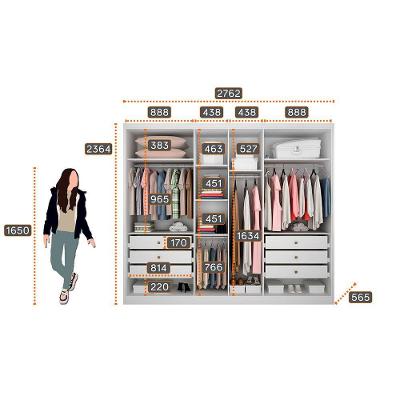 Guarda Roupa Casal Roma 6 Portas 6 Gavetas Branco MDF