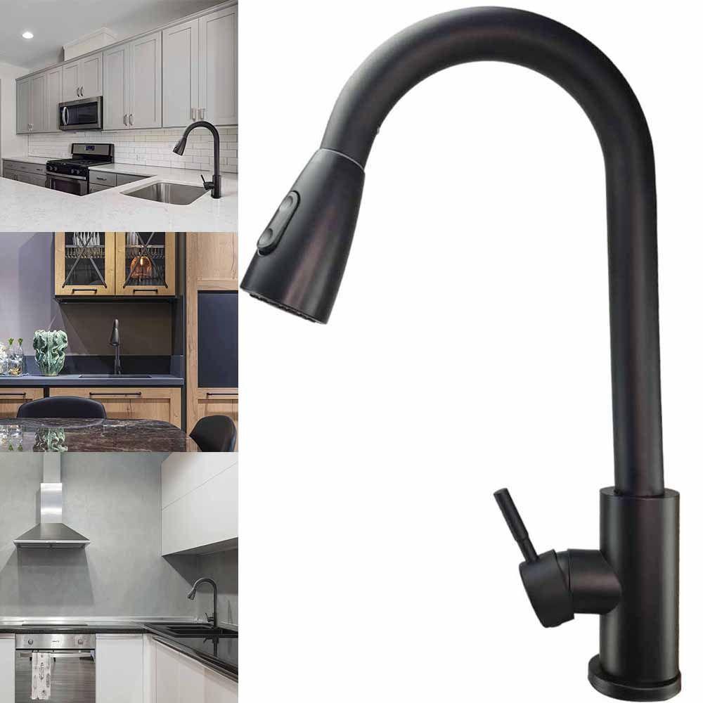 Torneira Gourmet Pull Down Cozinha Monocomando Agua Quente Fria Bancada Cuba Mesa Limpeza - 1