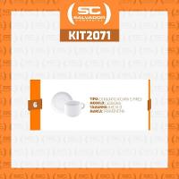 Conjunto Xícaras 240ml E Pires De Chá Paola Em Porcelana Branca - Tramontina 96600137 - 2