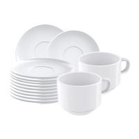 Conjunto Xícaras 240ml E Pires De Chá Paola Em Porcelana Branca - Tramontina 96600137 - 3