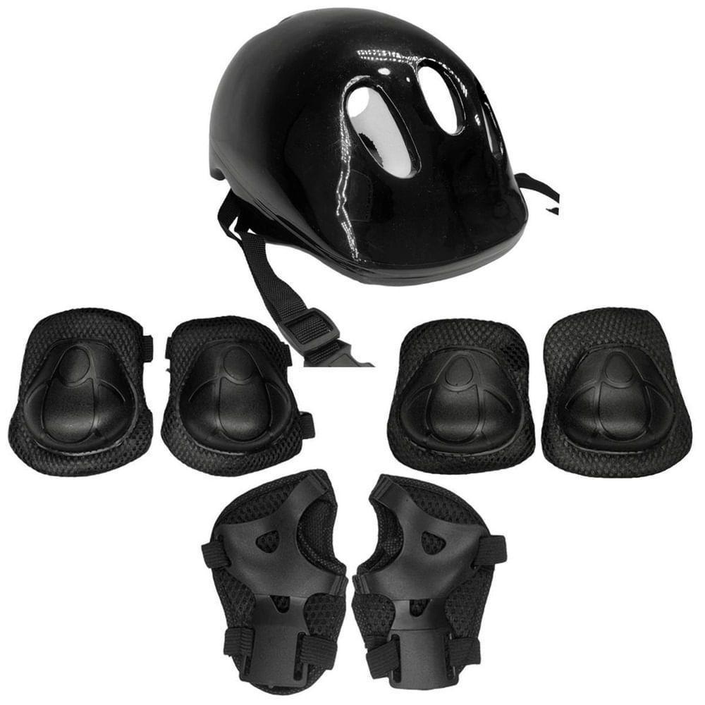 Kit De Proteção Infantil Xtreme - 7 Peças - Wellmix - Preto - 1