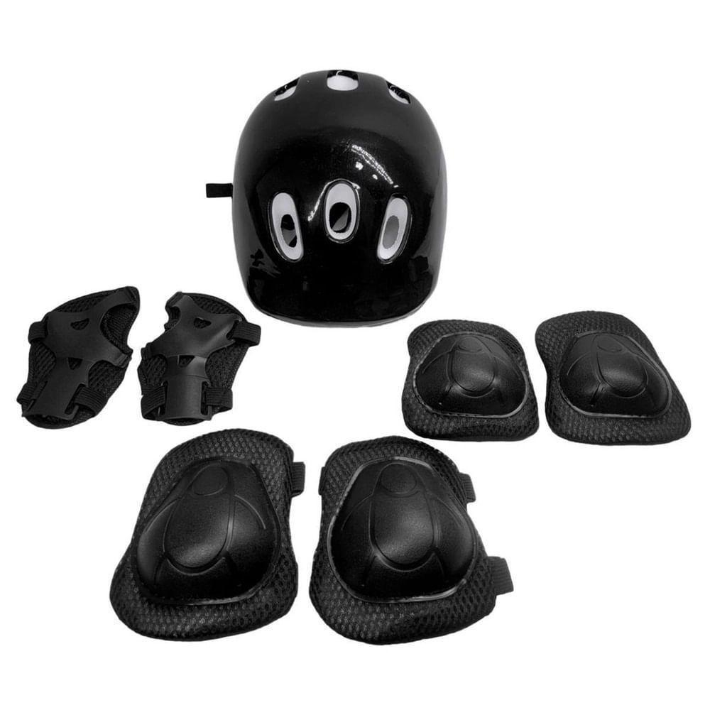 Kit De Proteção Infantil Xtreme - 7 Peças - Wellmix - Preto - 2