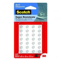 Protetor De Silicone Anti-impacto Redondo Pp Com 28 Unidades Transparente Scotch - 3m - 1