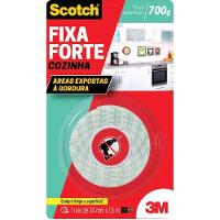 Fita Dupla Face Fixa Forte 24 Mm X 1,5 M Cozinha Scotch - 700g - 3m - 1