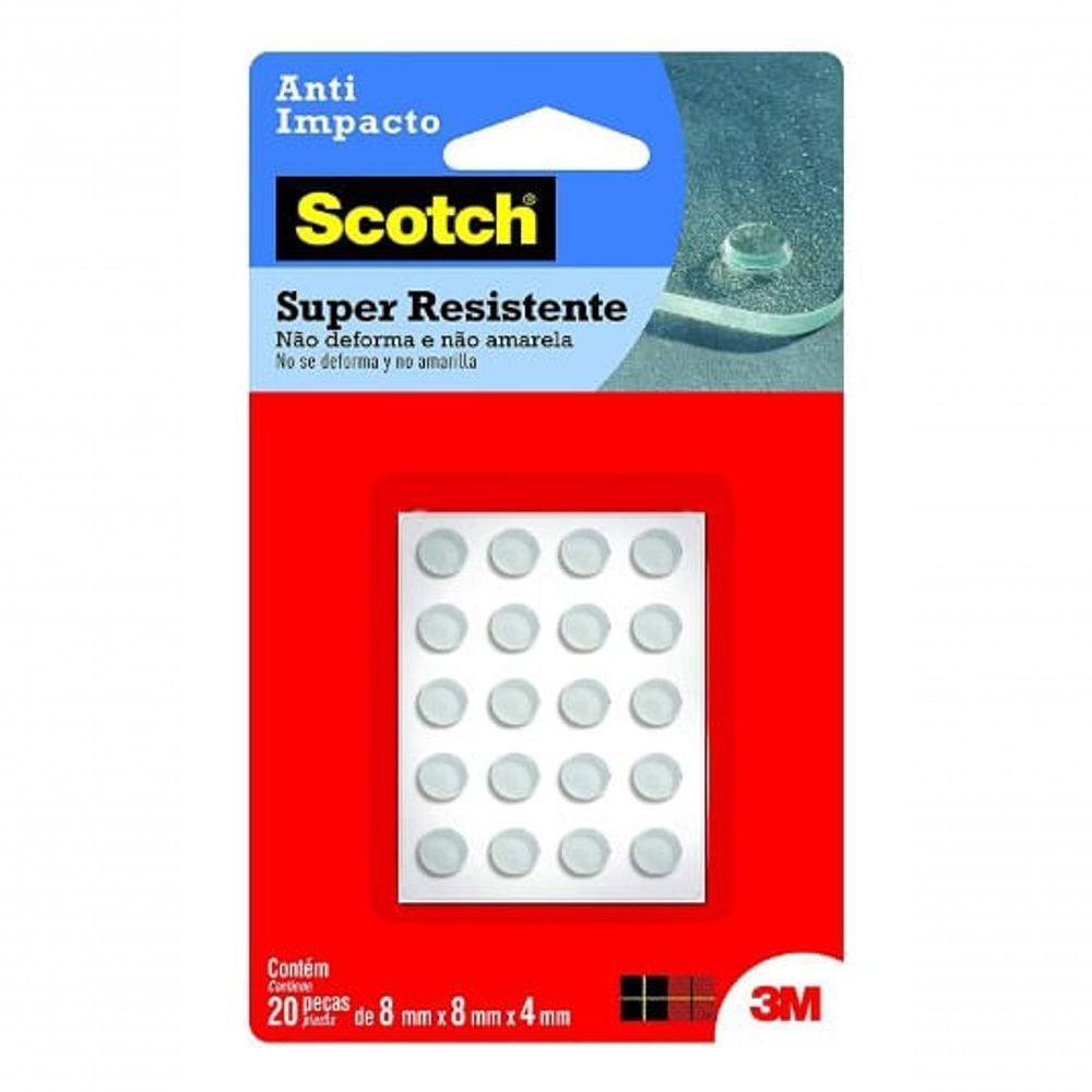 Protetor De Silicone Anti-impacto Redondo P Com 20 Unidades Transparente Scotch - 3m - - 1