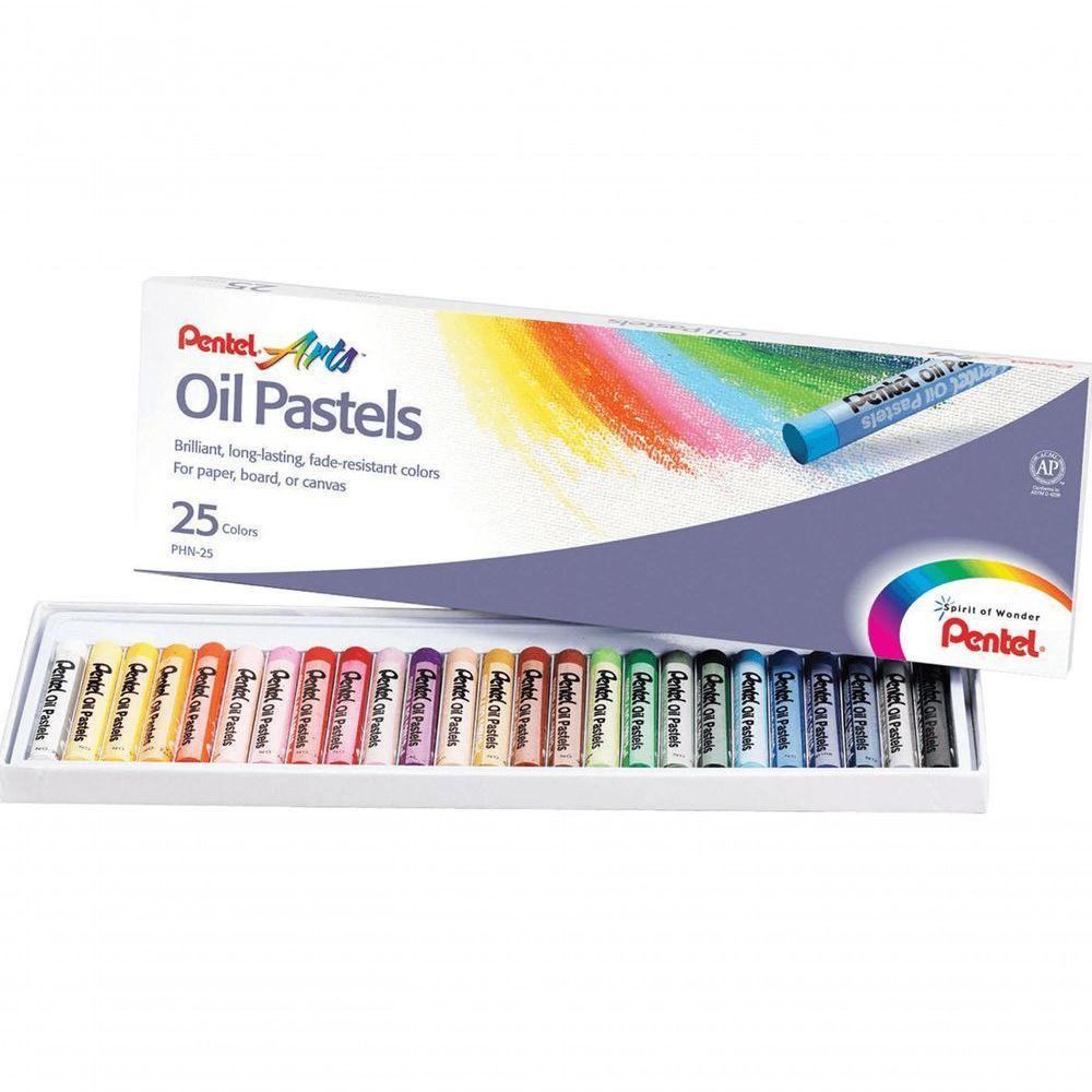 Giz Pastel óleo 25 Cores - Pentel - - 1