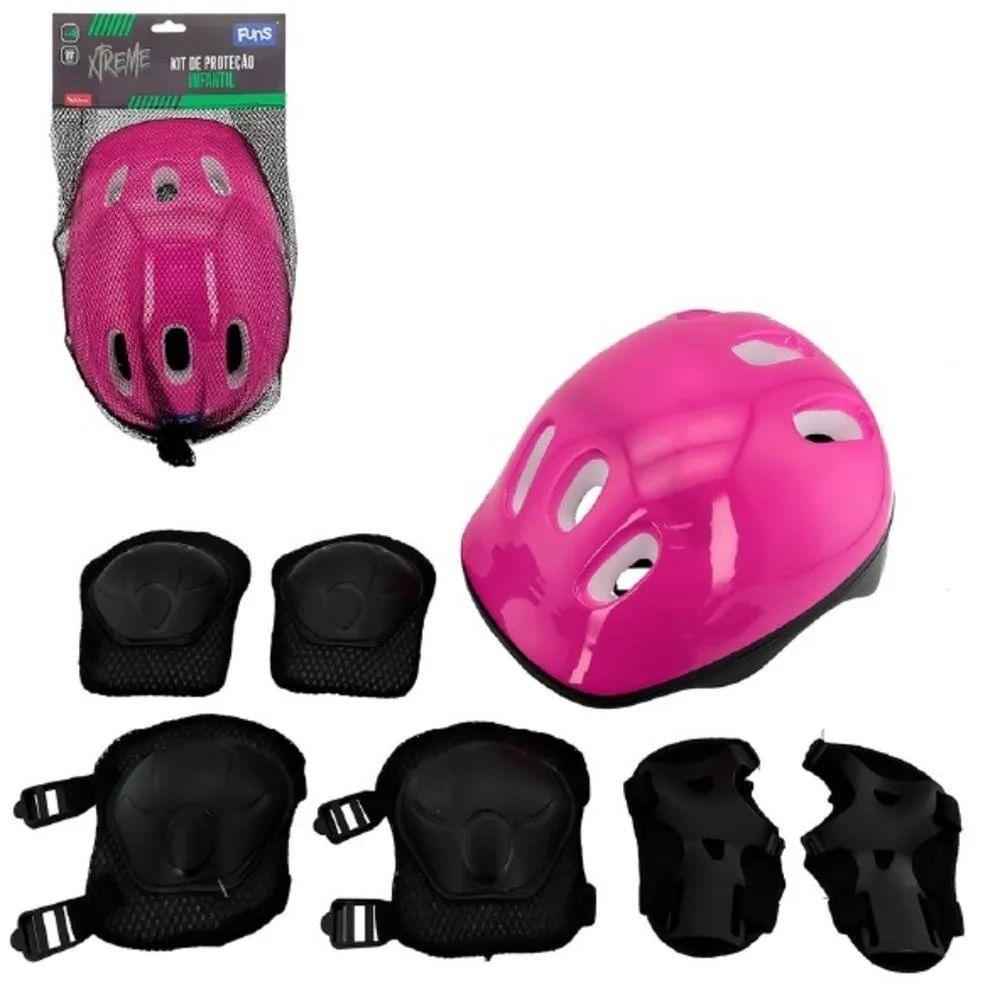 Kit De Proteção Infantil Xtreme - 7 Peças - Wellmix - Rosa - 1