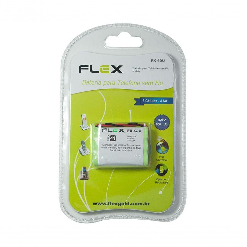 Bateria Universal Para Telefone S- Fio 3,6v 600mah Tipo 41 - Flex Gold - - 2