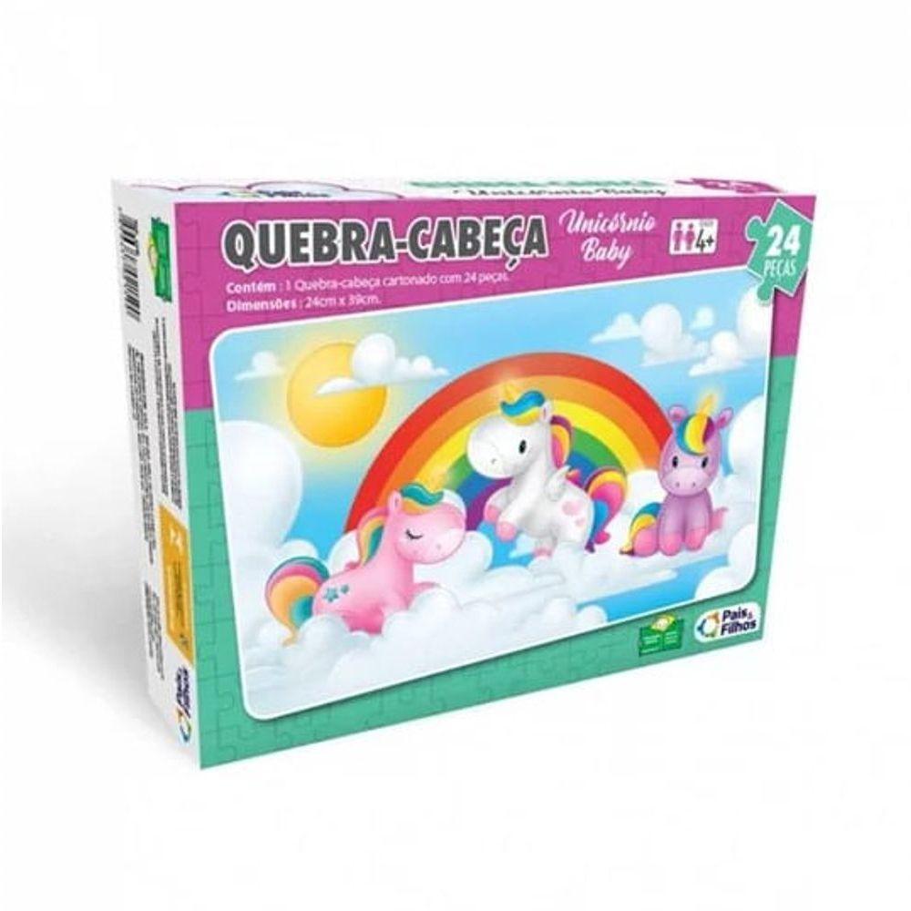 Puzzle Unicórnio Baby 24 Peças - Pais E Filhos - 1