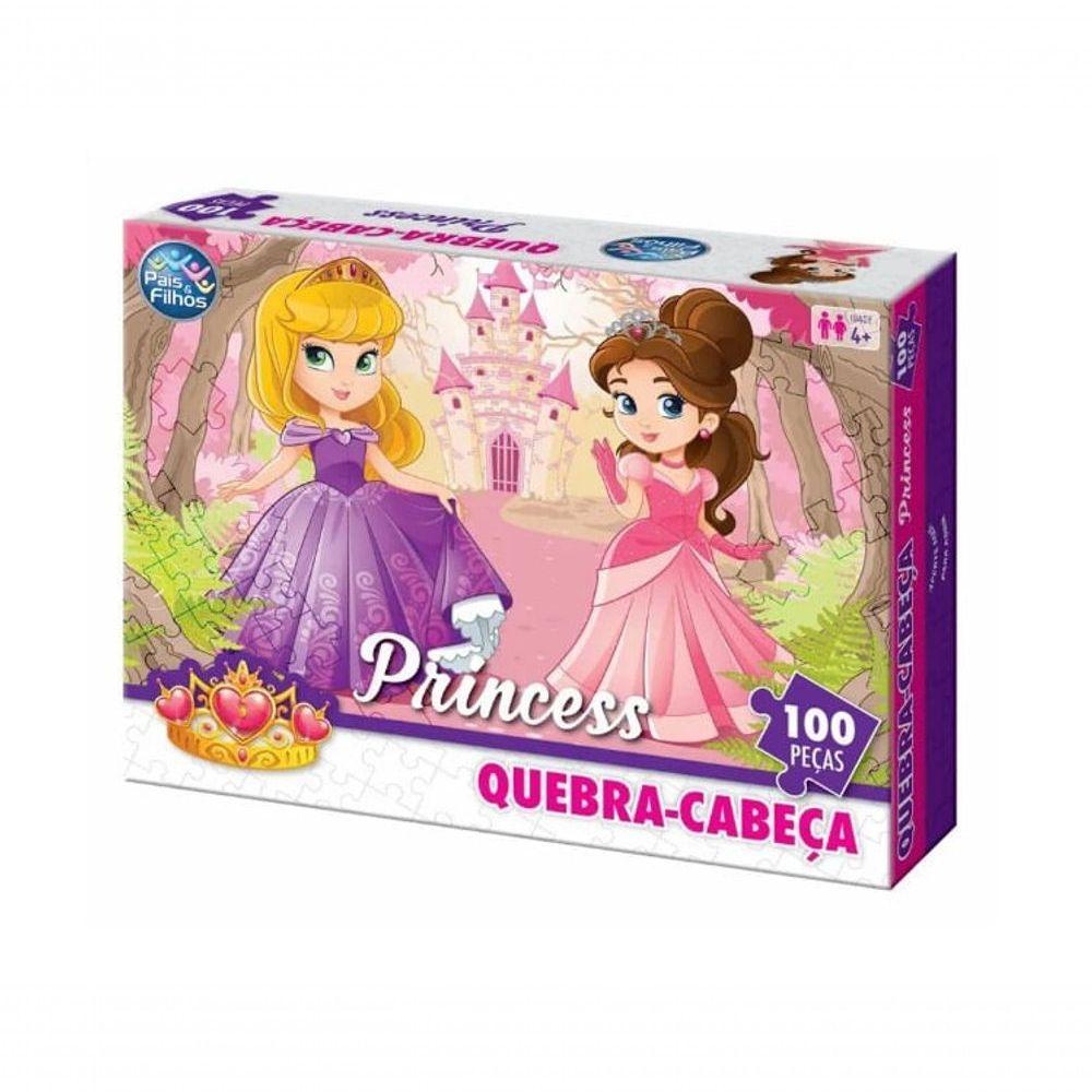 Puzzle Infantil 100 Peças - Princess - Pais E Filhos - 1