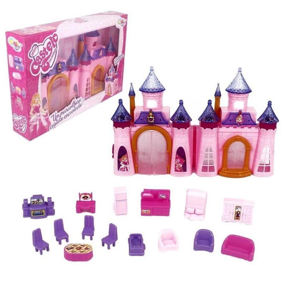 Playset Meu Castelo Encantado Com Acessórios - 15 Peças - Wellkids - 1