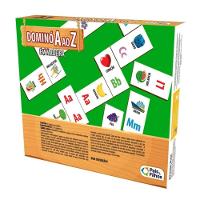 Jogo Pedagógico Em Madeira Dominó A Ao Z - Pais E Filhos