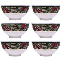 Conjunto 6 Tigelas Melamina Natalina Pinhas E Folhagens - 1