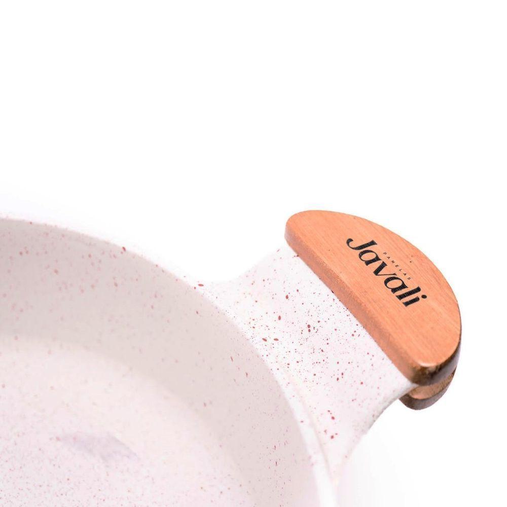 Frigideira Branca Antiaderente Marmorizada Javali Am 30cm - 2