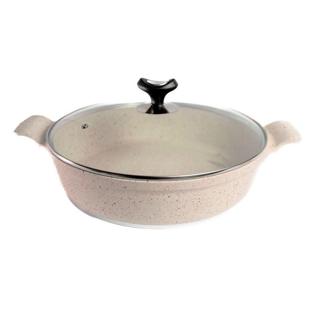 Frigideira Branca Antiaderente Marmorizada Javali Aa 30cm - 1