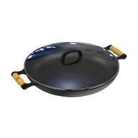 Frigideira Paella De Ferro Fundido Alça Madeira Tv 40cm. - 1