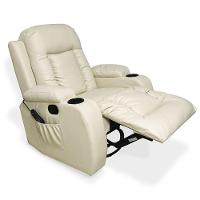 Poltrona Do Papai Com Massagem E Aquecimento Reclinável Miami Balanço Giratória Bege G31 Encantum - 2