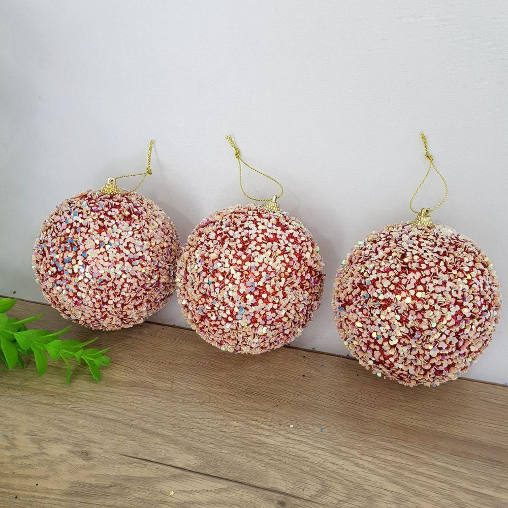 Bolas De Natal Kit Com 3 Unid 10 Cm - 2