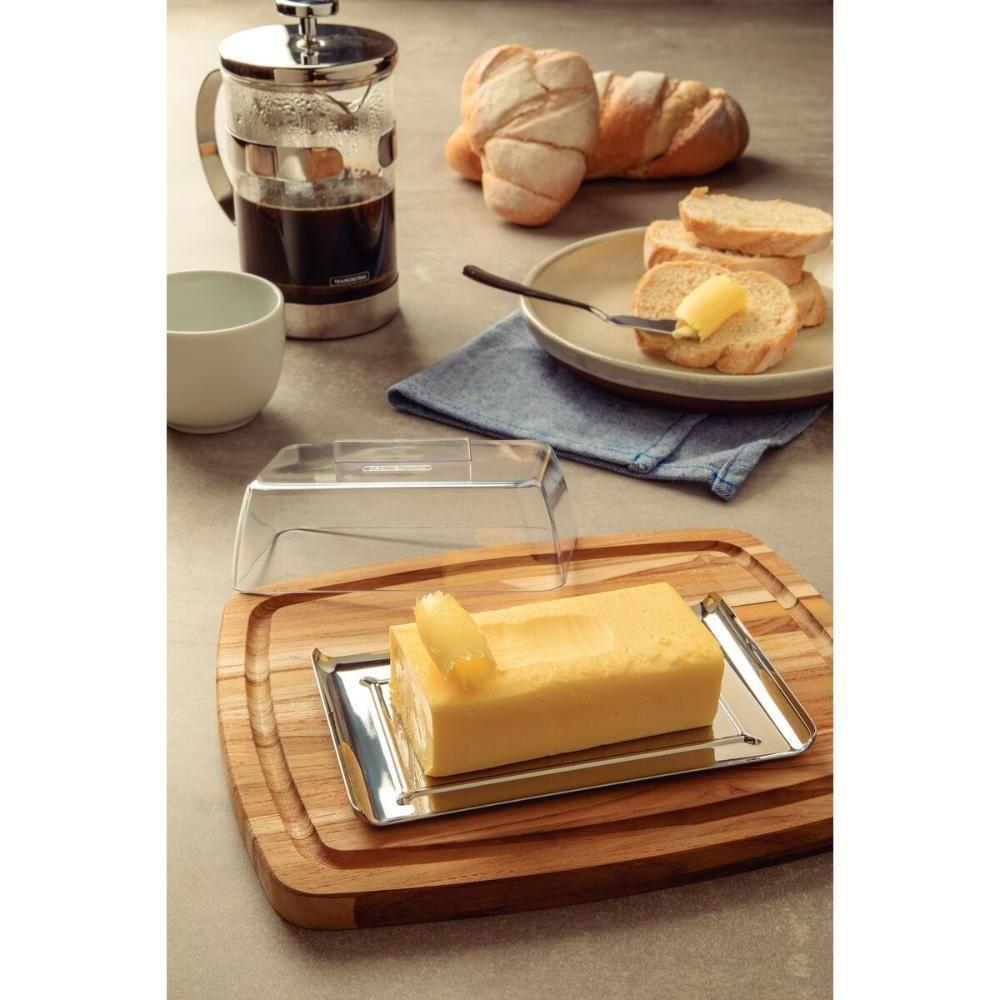Manteigueira Tramontina Quadrata Retangular Em Aço Inox Com Tampa Transparente - 7