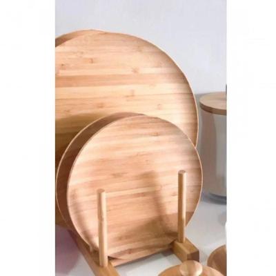 Petisqueira Prato Bambu Natural Redonda 27cm Ecokitchen Mimo