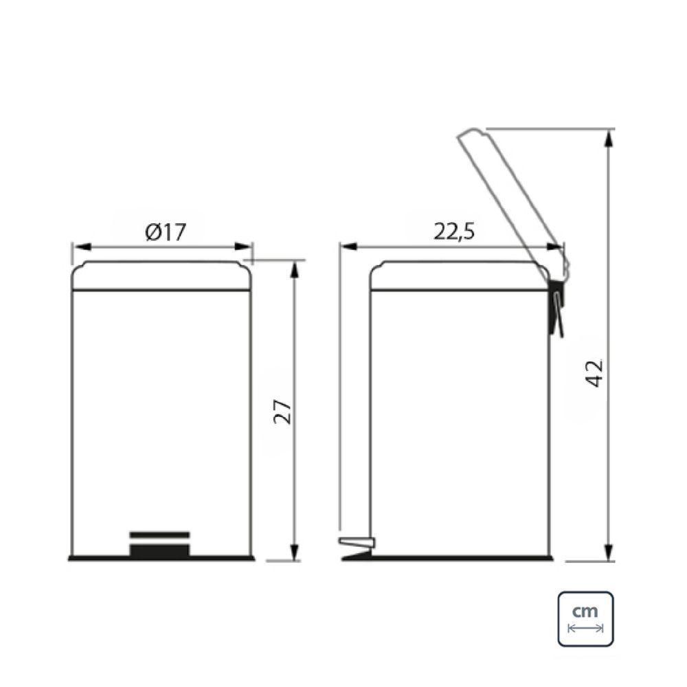 Kit Com 4 Lixeiras Brasil Inox Tramontina 12 Litros Pedal 94538112 - 2