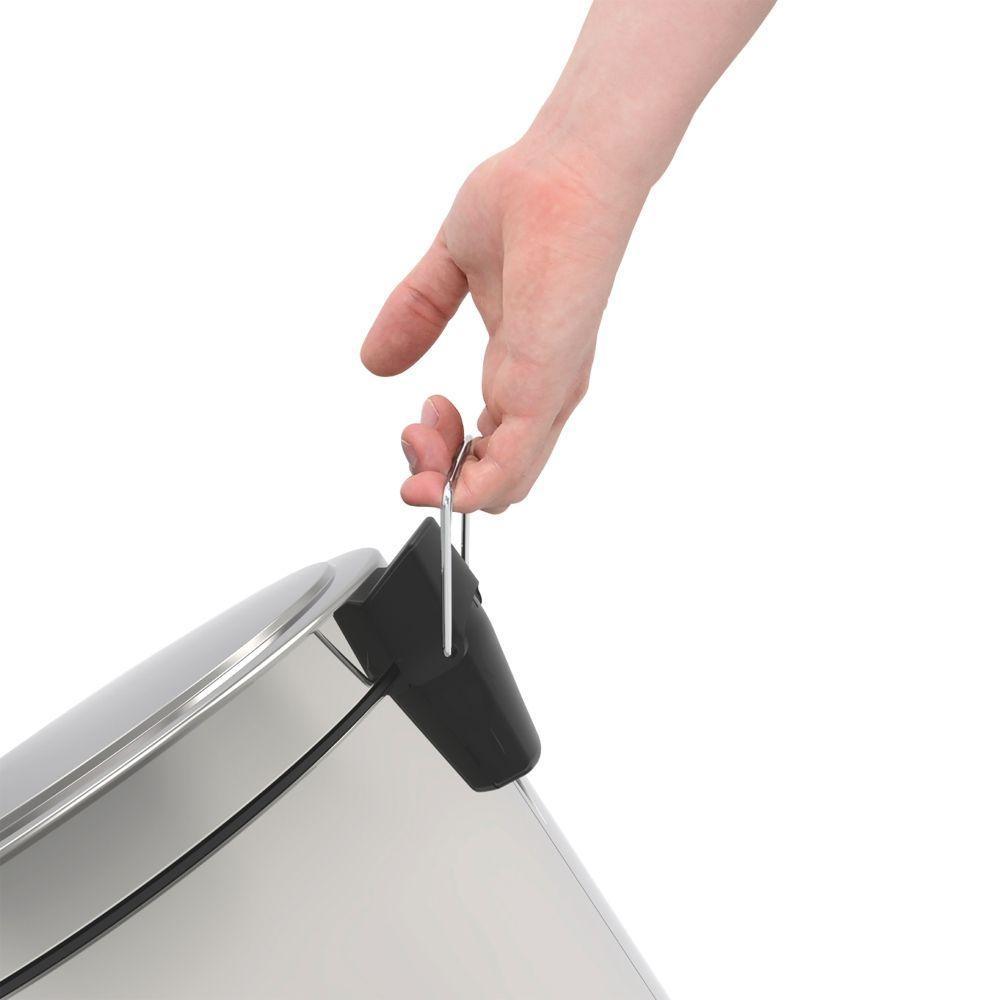 Kit Com 4 Lixeiras Brasil Inox Tramontina 12 Litros Pedal 94538112 - 5