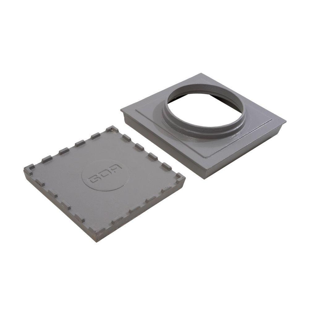 Ralo Invisível Rebaixado Adaptado Caixa Sifonada Cinza 18cm - 5