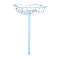 Lixeira De Rua Calçada Parque Cesto Raso Branca 112x60x45cm. - 1