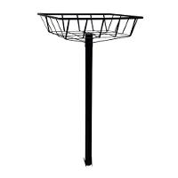 Lixeira De Rua Calçada Parque Cesto Raso Preta 112x60x45cm. - 1