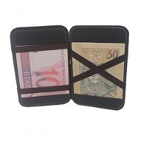 Mágica Carteira Flick Luxo Magic Up Preta Coleção Fast Magic N°58 Marrom