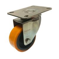 Rodizio Giratório Aço Inox 3 Pol. Sem Freio Roda Pu 170 Kg - 1