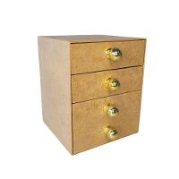 Gaveteiro Em Mdf Com 4 Gavetas (20x16x16) Mdf Cru - 1