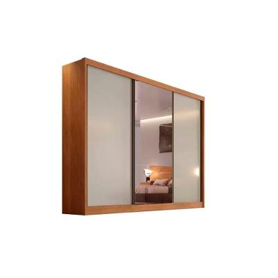 Guarda Roupa Casal Spazzio Plus 3 Portas de Correr 8 Gavetas Freijó-Fendi Off MDF