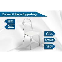 Kit 2 Cadeiras Sala Jantar Holanda 2C009  2 Un Cromado/Courano Preto - Kappesberg - 6