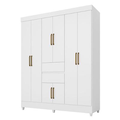 Guarda Roupa Casal Munique 8 Portas 2 Gavetas Branco