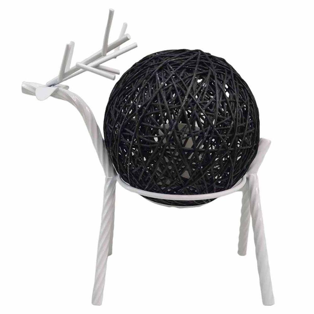 Luminaria Abajur Cervo Rena Decoraçao Natal Rustica Mesa Quarto Sala Recepçao Enfeite Iluminaçao Nordica Moderna - 1
