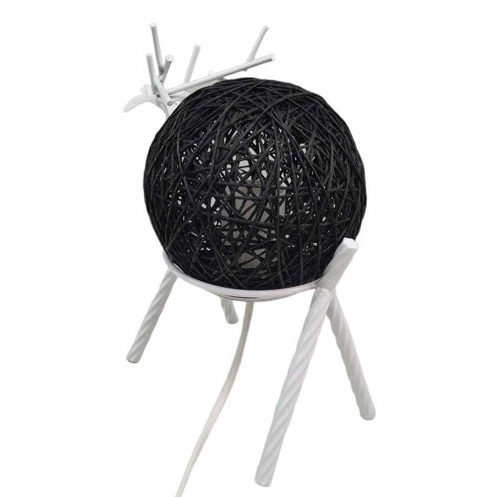 Luminaria Abajur Cervo Rena Decoraçao Natal Rustica Mesa Quarto Sala Recepçao Enfeite Iluminaçao Nordica Moderna - 6