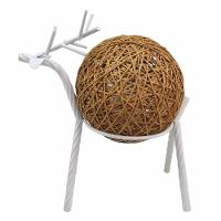 Luminaria Abajur Cervo Rustica Rena Natal Decoraçao Mesa Sala Quarto Estante Prateleira Recepçao Hotel Pousada Restaurante - 3