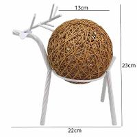 Luminaria Abajur Cervo Rustica Rena Natal Decoraçao Mesa Sala Quarto Estante Prateleira Recepçao Hotel Pousada Restaurante - 9