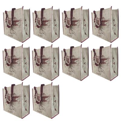 Bolsa Ecologica Reutilizavel Ecobag Kit 10 Unidades Compras Mercado Sacola De Ombro Alça Resistente Dobravel Pratica