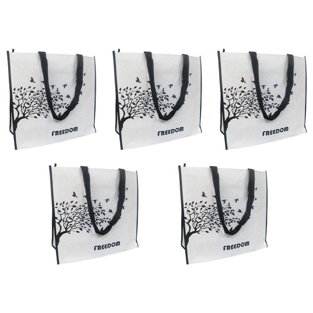 Bolsa Ecologica Sacola De Ombro Ecobag Kit 5 Uni Compras Mercado Retornavel Dobravel Reutilizavel - 1