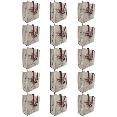 Bolsa Ecologica Kit 15 Unidades Sacola Ecobag De Ombro Reutilizavel Multiuso Dobravel Alça Compras Mercado Resistente Lavavel Pratica