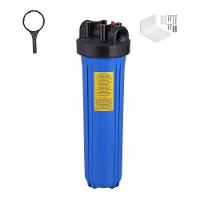 Kit Carcaça Filtro Big Blue Bbi 20 X 4,5 Com Chave E Suporte Cor Azul Rosca 1" - 1